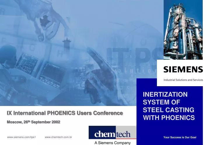 inertization system of steel casting with phoenics