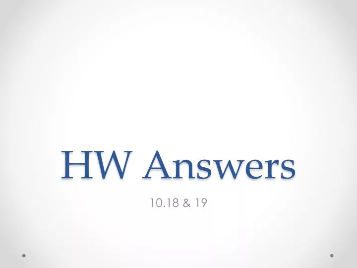hw answers