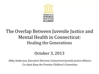 Abby Anderson, Executive Director, Connecticut Juvenile Justice Alliance