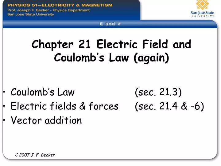 chapter 21 electric field and coulomb s law again