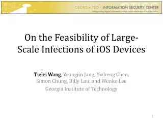 On the Feasibility of Large-Scale Infections of iOS Devices