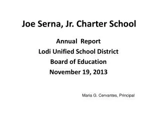 joe serna jr charter school