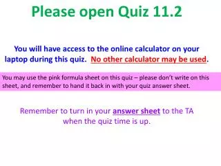 Please open Quiz 11.2