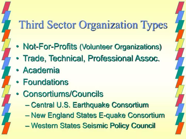 third sector organization types