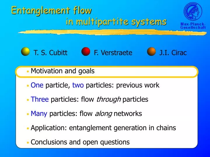 entanglement flow in multipartite systems
