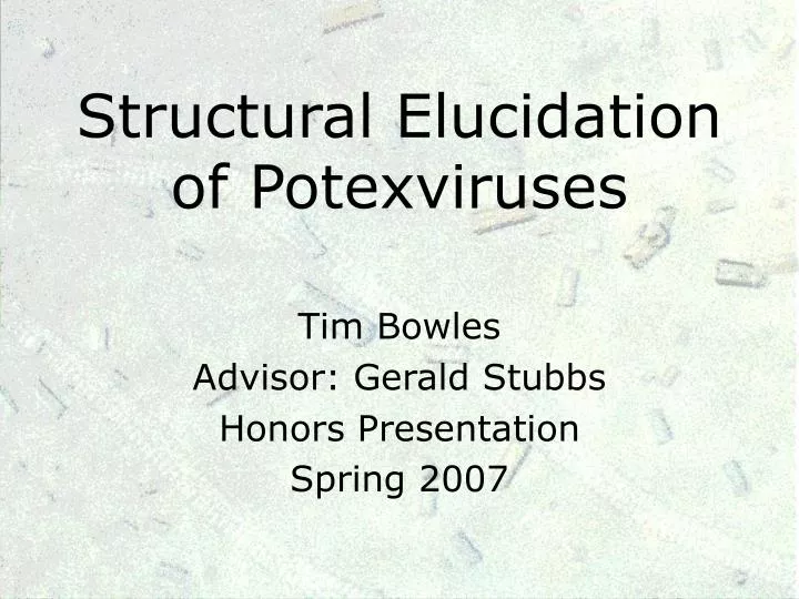 structural elucidation of potexviruses