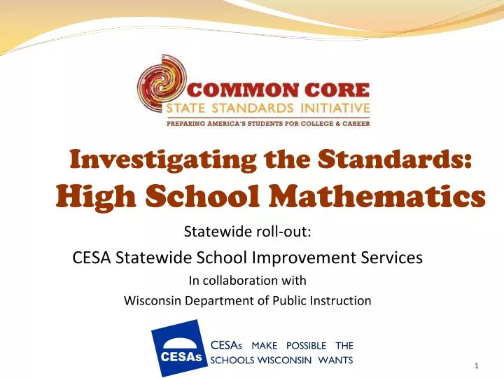 investigating the standards high school mathematics