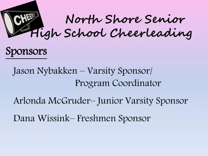 north shore senior high school cheerleading