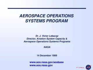 AEROSPACE OPERATIONS SYSTEMS PROGRAM