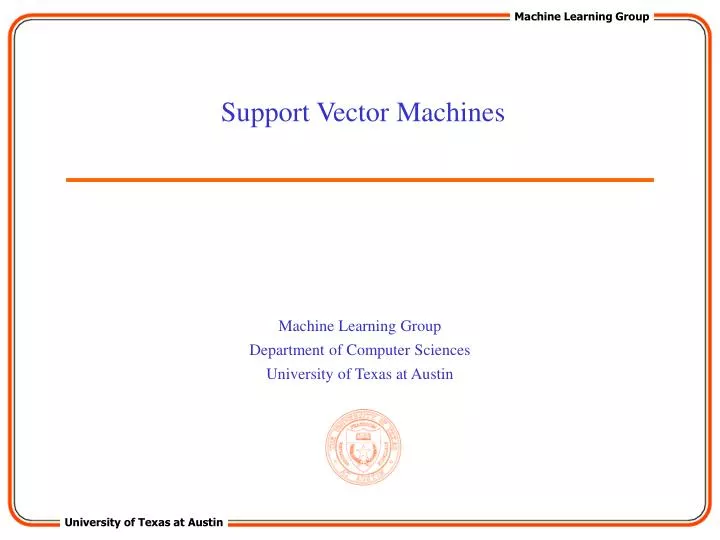 support vector machines