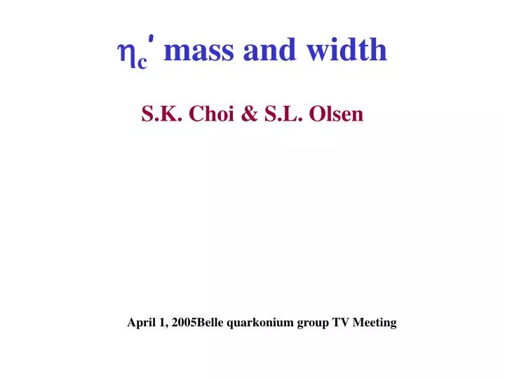 h c mass and width