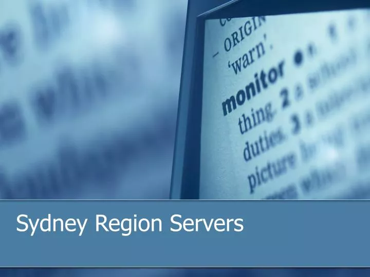 sydney region servers