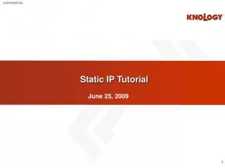 Static IP Tutorial