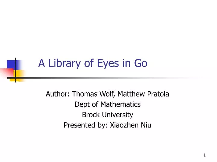 a library of eyes in go
