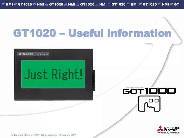 gt1020 useful information