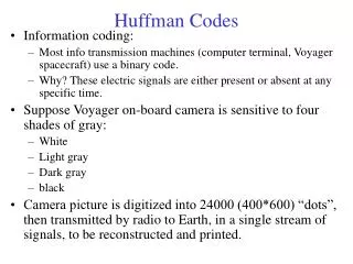 huffman codes