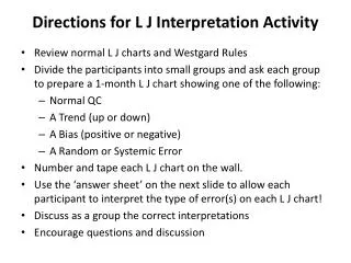 Directions for L J Interpretation Activity
