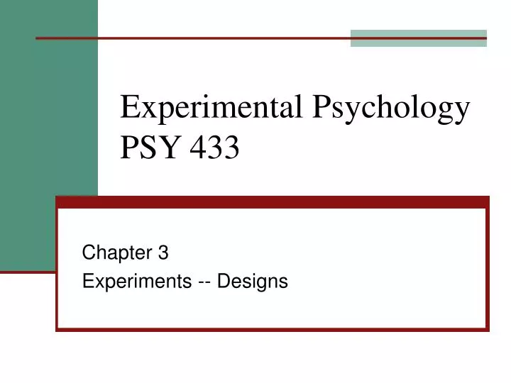 experimental psychology psy 433