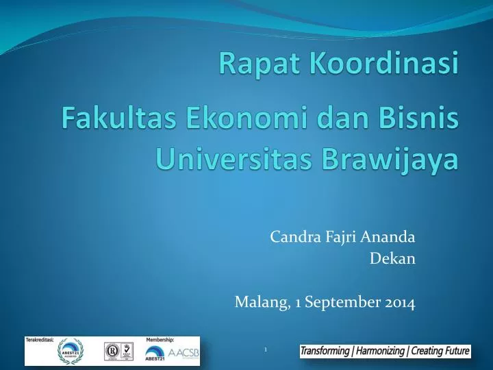 rapat koordinasi fakultas ekonomi dan bisnis universitas brawijaya