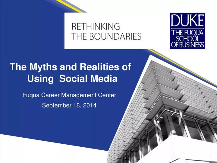 the myths and realities of using social media