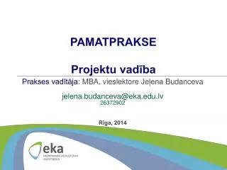 pamatprakse projektu vad ba