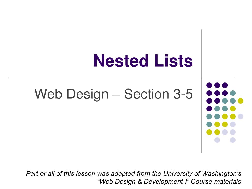 PPT - Nested Lists PowerPoint Presentation, free download - ID:5575043