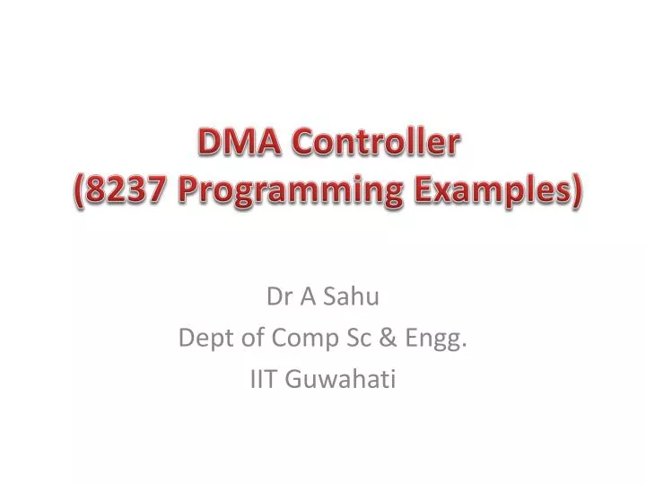 dma controller 8237 programming examples