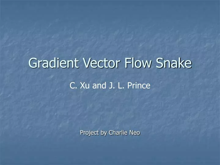 gradient vector flow snake