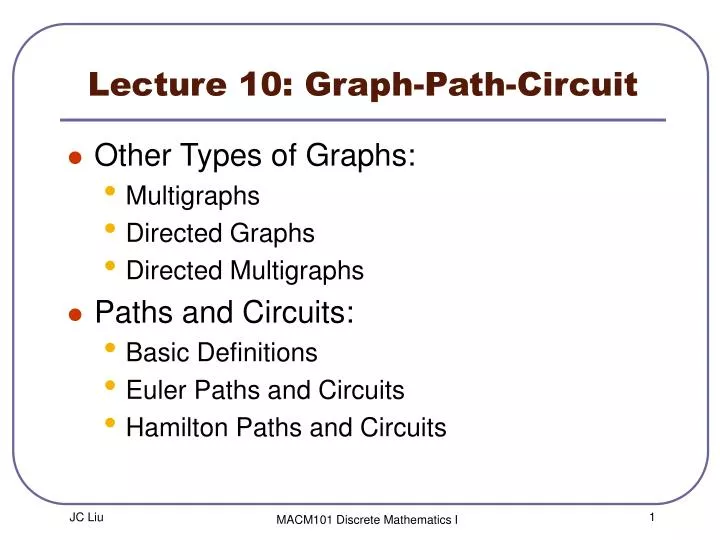 lecture 10 graph path circuit
