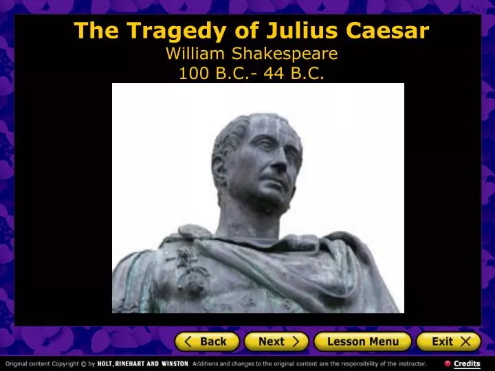 the tragedy of julius caesar william shakespeare 100 b c 44 b c