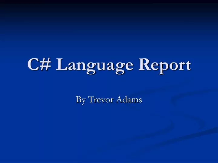 c language report