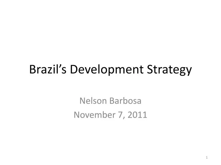 brazil s development strategy