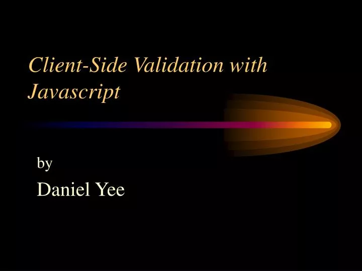client side validation with javascript