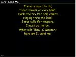 Lord, Send Me - slide 1