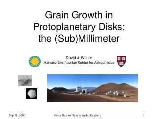 Grain Growth in Protoplanetary Disks: the (Sub)Millimeter