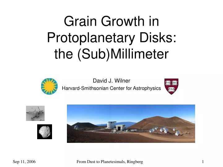 grain growth in protoplanetary disks the sub millimeter