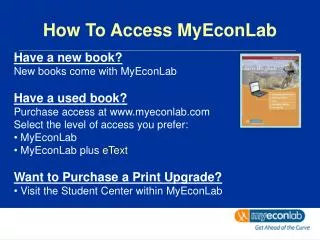 How To Access MyEconLab