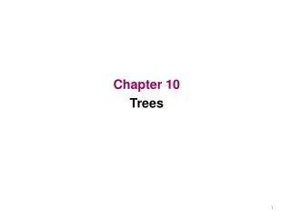 Chapter 10 Trees