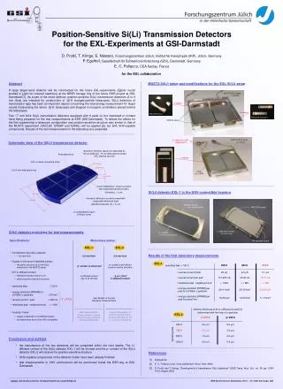 Position-Sensitive Si(Li) Transmission Detectors for the EXL-Experiments at GSI-Darmstadt