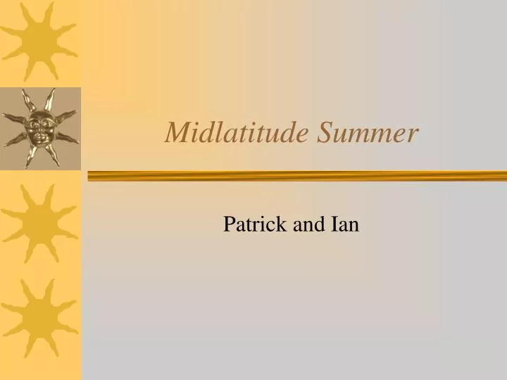 midlatitude summer