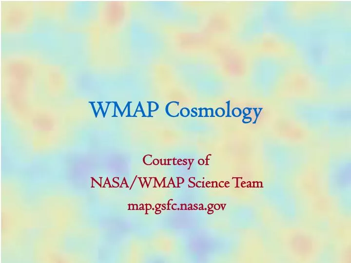 wmap cosmology