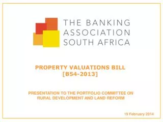 PROPERTY VALUATIONS BILL [B54-2013]