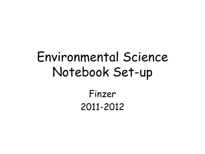 environmental science notebook set up