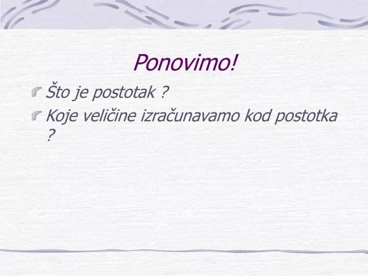 ponovimo