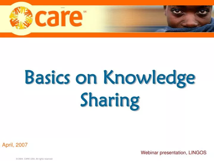 basics on knowledge sharing