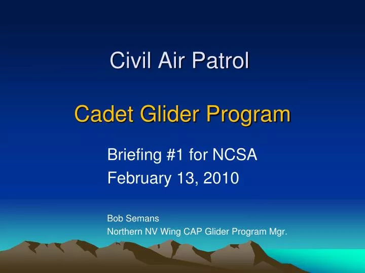 civil air patrol cadet glider program