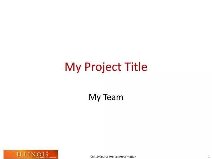 my project title