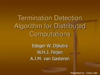 Termination Detection Algorithm for Distributed Computations