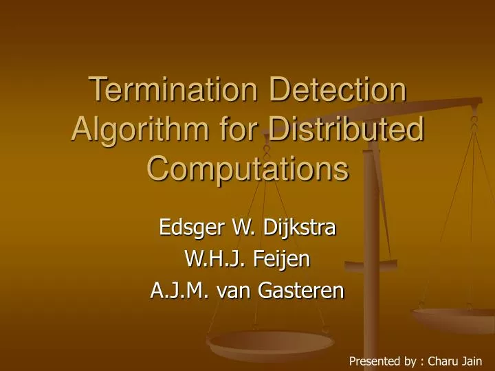 termination detection algorithm for distributed computations