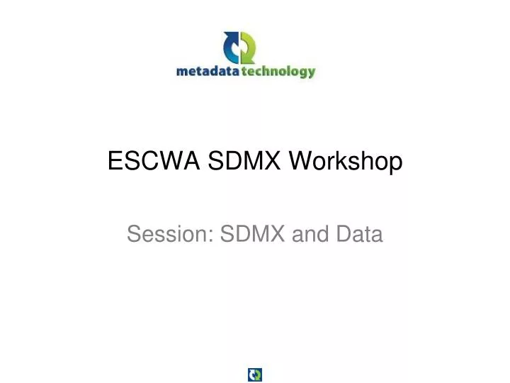 escwa sdmx workshop